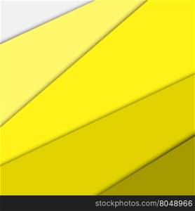 Yellow overlap layer paper material design, stock vector