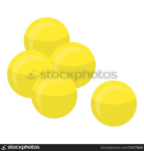 Yellow peas icon. Isometric of yellow peas vector icon for web design isolated on white background. Yellow peas icon, isometric style