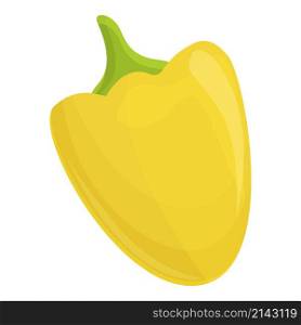 Yellow pepper icon cartoon vector. Sweet paprica. Vegetable diet. Yellow pepper icon cartoon vector. Sweet paprica