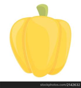 Yellow pepper icon cartoon vector. Sweet paprika. Green vegetable. Yellow pepper icon cartoon vector. Sweet paprika