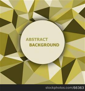 Yellow polygon abstract triangle background, stock vector