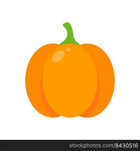 Yellow pumpkin vector for carving scary ghost faces for Halloween.