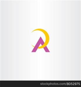 yellow purple a letter logotype logo symbol