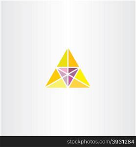 yellow purple triangle business logo element