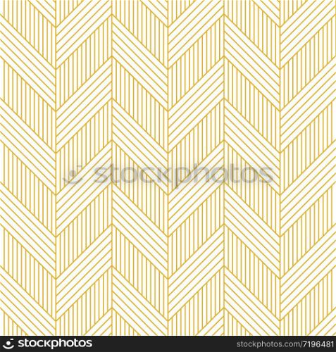 Yellow puzzle mosaic seamless pattern background. Creative line vector illustration for cover, wallpaper. Abstract texture ornament design, repeating tiles. minimalistic shape and isolated objects