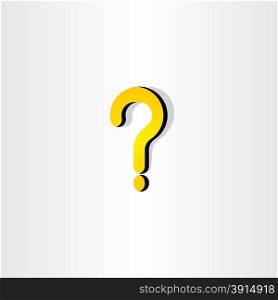 yellow question mark icon vector element ask sign
