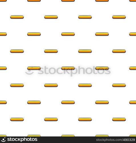 Yellow rectangular button pattern seamless repeat in cartoon style vector illustration. Yellow rectangular button pattern