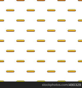 Yellow rectangular button pattern seamless repeat in cartoon style vector illustration. Yellow rectangular button pattern