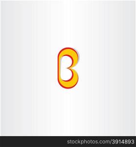 yellow red logo of letter b icon design symbol