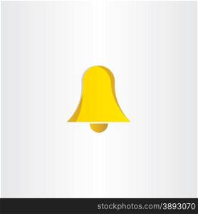 yellow ringing bell icon design