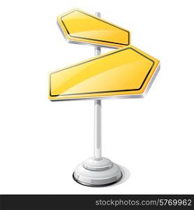 Yellow road sign isolated design template.