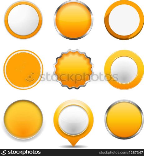 Yellow Round Buttons