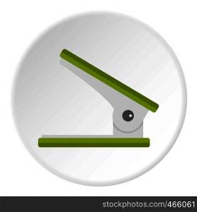 Yellow ruler icon in flat circle isolated on white vector illustration for web. Yellow ruler icon circle