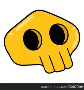 yellow scary skull mask