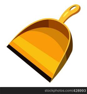 Yellow scoop for cleaning icon. Cartoon illustration of yellow scoop for cleaning scoop for cleaning vector icon for web. Yellow scoop for cleaning icon, cartoon style