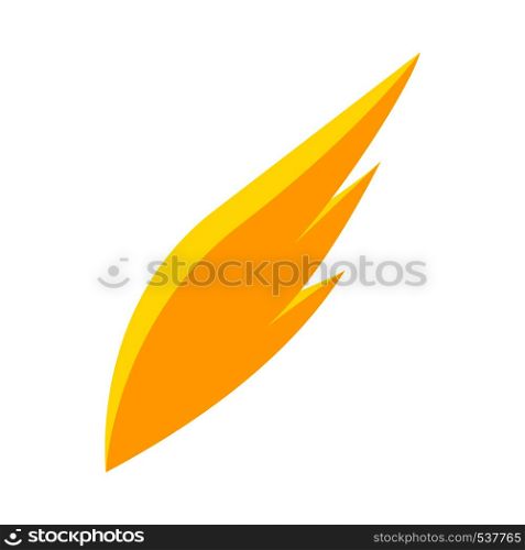 Yellow simple wing logotype icon in isometric 3d style isolated on white background. Yellow simple wing icon, isometric 3d style