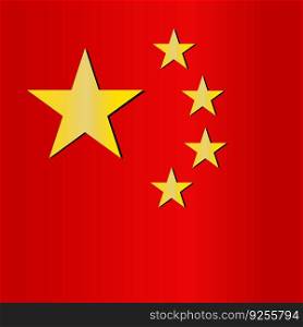 Yellow star mandarin asia china flag country Vector Image