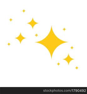 Yellow starry twinkles and sparkles isolated on white background. Gold star lightning icon. Bright flash, shining glow effect. Vector flat illustration.. Yellow starry twinkles and sparkles isolated on white background. Gold star lightning icon. Bright flash, shining glow effect. Vector flat illustration