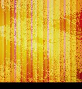 Yellow Striped Grunge Background for your design. EPS10 vector.
