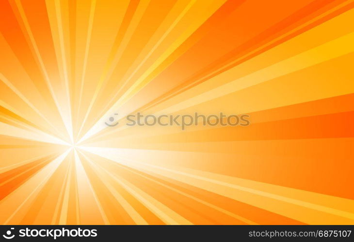 Yellow sun background. Yellow sun background. Sunburst or orange sunshine bright vector illustration