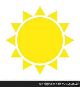 Yellow sun icon. Hot yellow sun. Vector illustration. EPS 10. Stock image.. Yellow sun icon. Hot yellow sun. Vector illustration. EPS 10.
