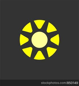 Yellow Sun Ornamental Logo Template Illustration Design. Vector EPS 10.