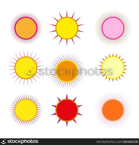 Yellow sun set. Flat style. Vector illustration. Stock image. EPS 10.. Yellow sun set. Flat style. Vector illustration. Stock image.