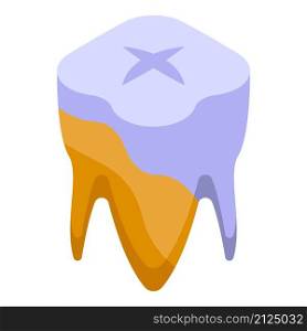 Yellow tooth whitening icon isometric vector. Dental teeth. Dentist care. Yellow tooth whitening icon isometric vector. Dental teeth