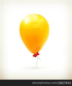Yellow toy balloon, vector