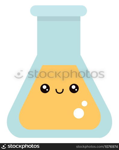 Yellow tube, illustration, vector on white background.