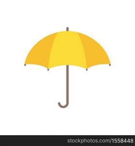 Yellow umbrella icon in cartoon style. Umbrella icon on white background. Vector eps10.. Yellow umbrella icon in cartoon style. Umbrella icon on white background.