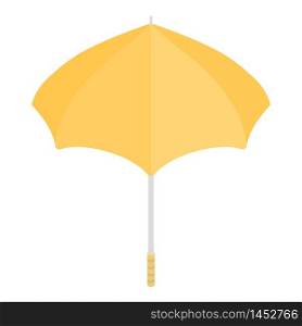 Yellow umbrella icon. Isometric of yellow umbrella vector icon for web design isolated on white background. Yellow umbrella icon, isometric style