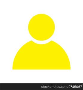 Yellow user solid icon Royalty Free Vector Image