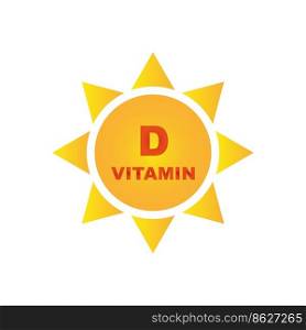 Yellow vitamin d on white background. Medical concept. Pharmacy concept. Vector illustration. stock image. EPS 10.. Yellow vitamin d on white background. Medical concept. Pharmacy concept. Vector illustration. stock image. 