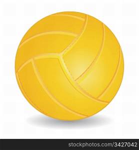 Yellow volleyball ball isolated over white