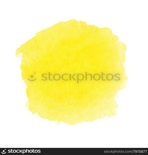 Yellow watercolor spot