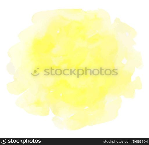 Yellow watercolor vector texture isolated on a white background