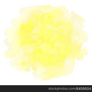 Yellow watercolor vector texture isolated on a white background