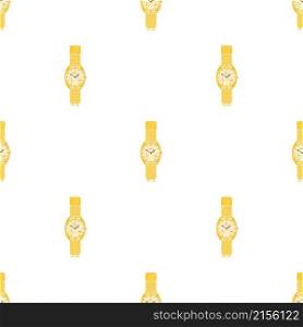 Yellow wrist watch pattern seamless background texture repeat wallpaper geometric vector. Yellow wrist watch pattern seamless vector