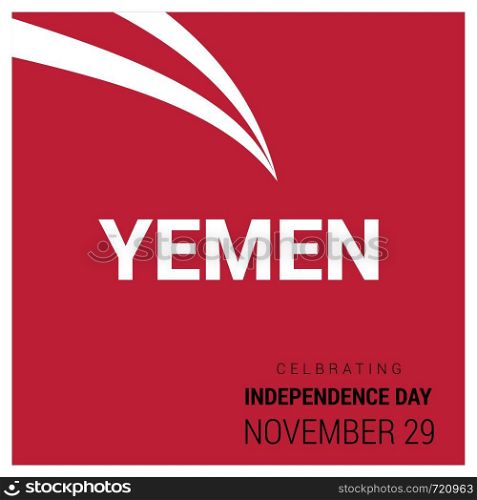 Yemen Independence day design card vector
