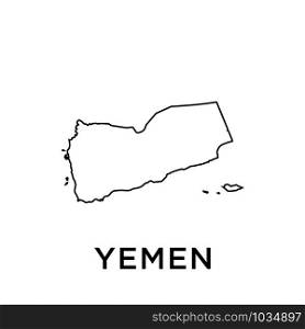 Yemen map icon design trendy