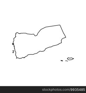 Yemen map icon vector symbol design