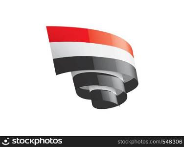 Yemeni flag, vector illustration on a white background