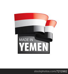 Yemeni flag, vector illustration on a white background. Yemeni flag, vector illustration on a white background.