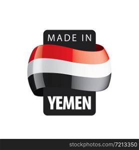 Yemeni flag, vector illustration on a white background. Yemeni flag, vector illustration on a white background.