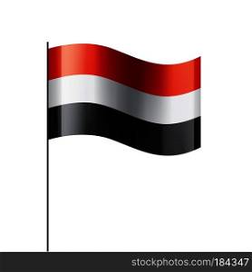 Yemeni flag, vector illustration on a white background. Yemeni flag, vector illustration