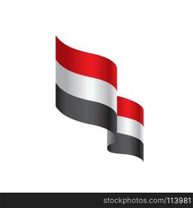 Yemeni flag, vector illustration. Yemeni flag, vector illustration on a white background