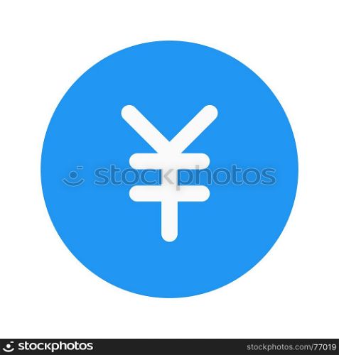 yen currency, icon on isolated background