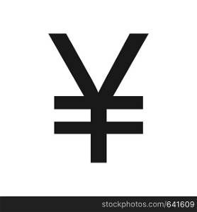 Yen symbol icon. Vector simple illustration of yen symbol icon isolated on white background. Yen symbol icon vector simple