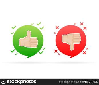 Yes and No check marks icon on white background. Flat simple style trend modern red and green checkmark.. Yes and No check marks icon on white background. Flat simple style trend modern red and green checkmark